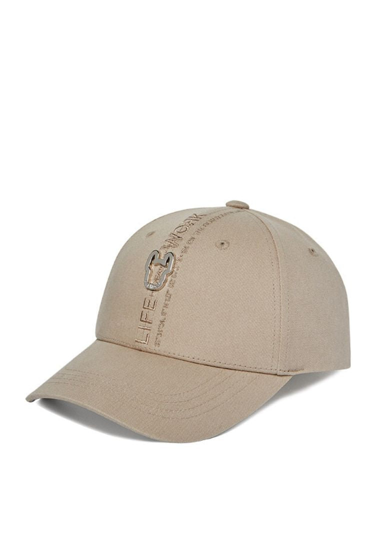 Logo Accent Cotton Baseball Cap Beige