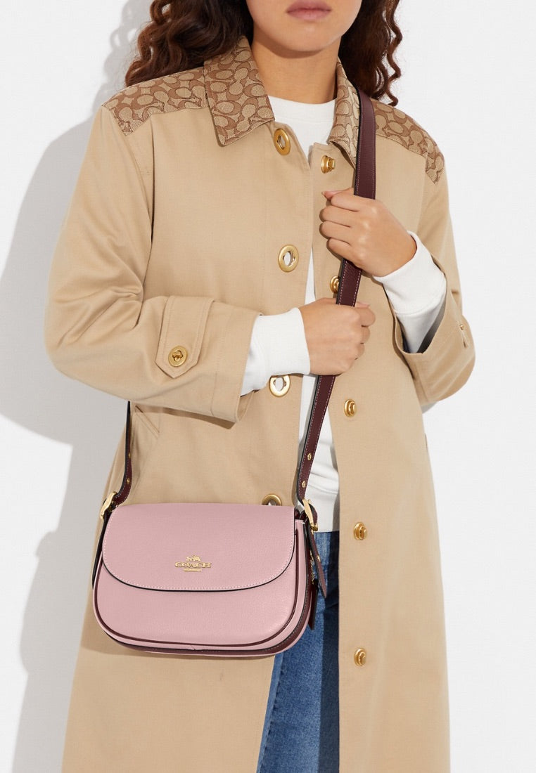Macie Saddle Bag Powder Pink Wine Multi