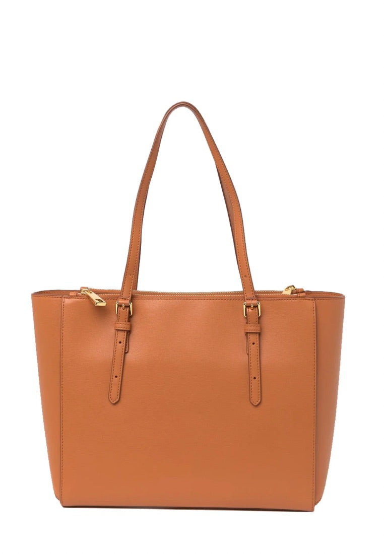 Commuter Leather Tote Bag Smoked Almond
