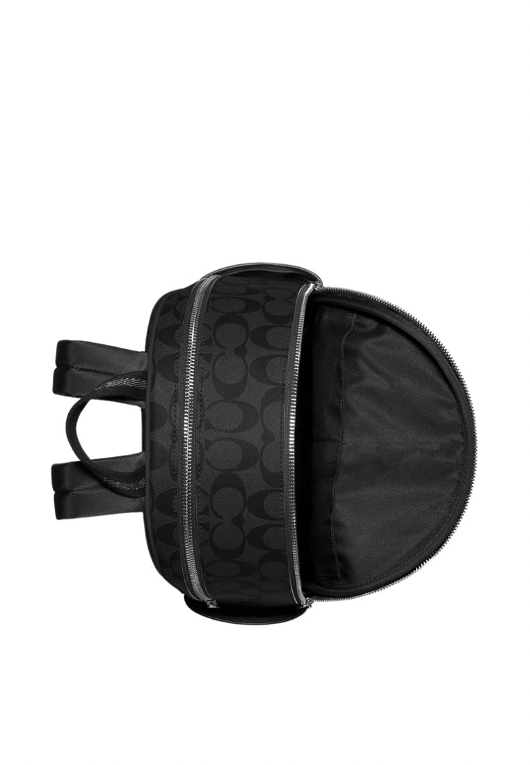 Court Backpack In Signature Canvas Graphite Black