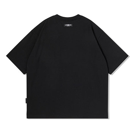 Woven Pocket Round T-Shirt Black