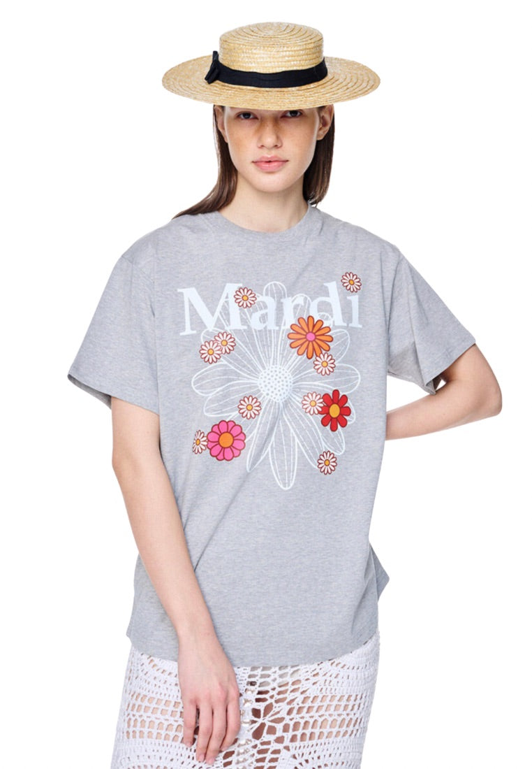 Tshirt FlowerMardi Blossom Grey White