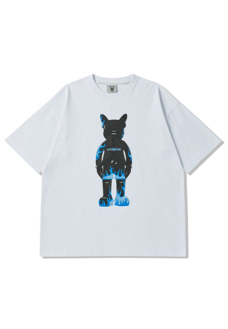 Flame Figure T-Shirt White