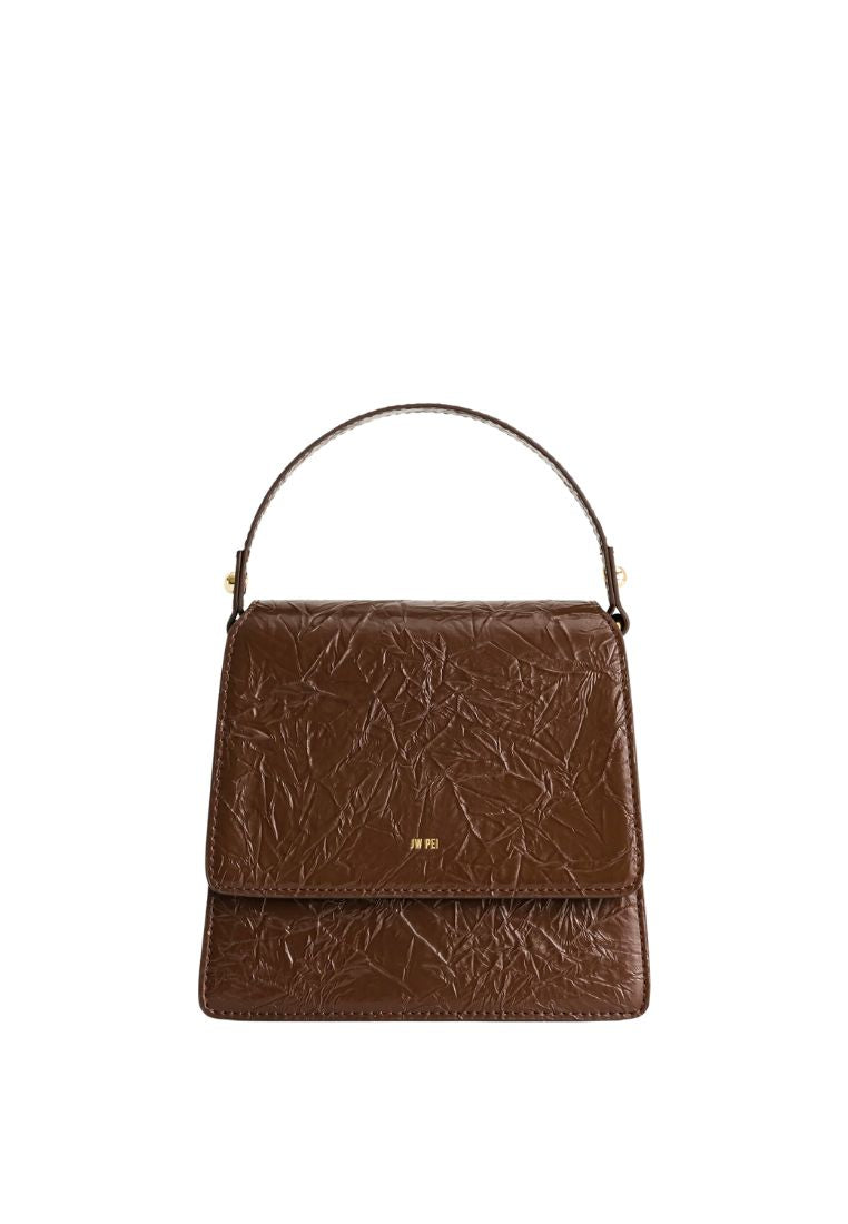 FAE Pleating Top Handle Crossbody - Umber
