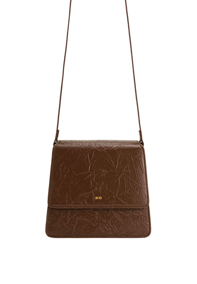 FAE Pleating Top Handle Crossbody - Umber