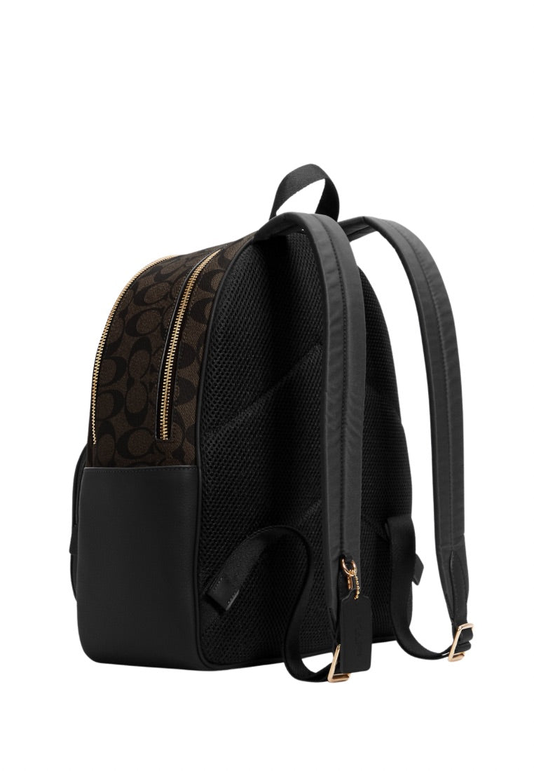 Court Backpack In Signature Canvas Brown Black