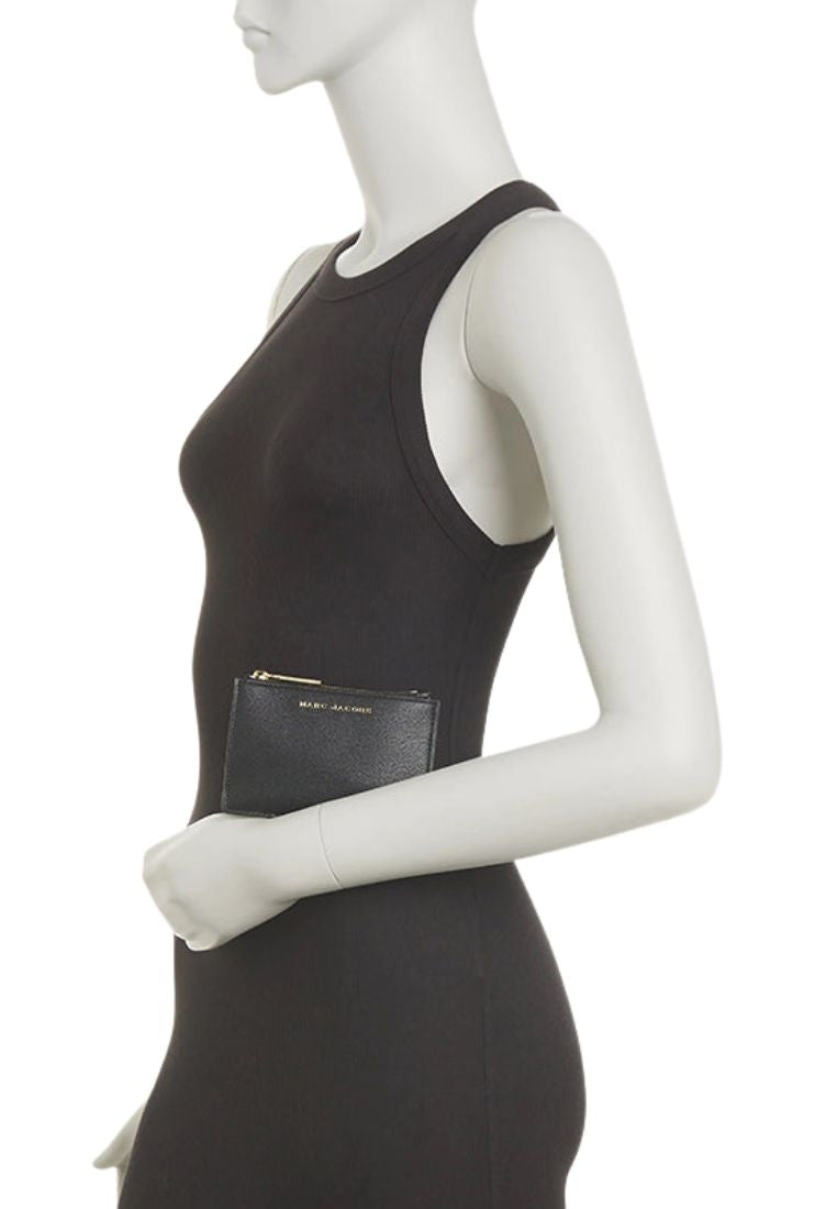 Flat Compact Wallet Black