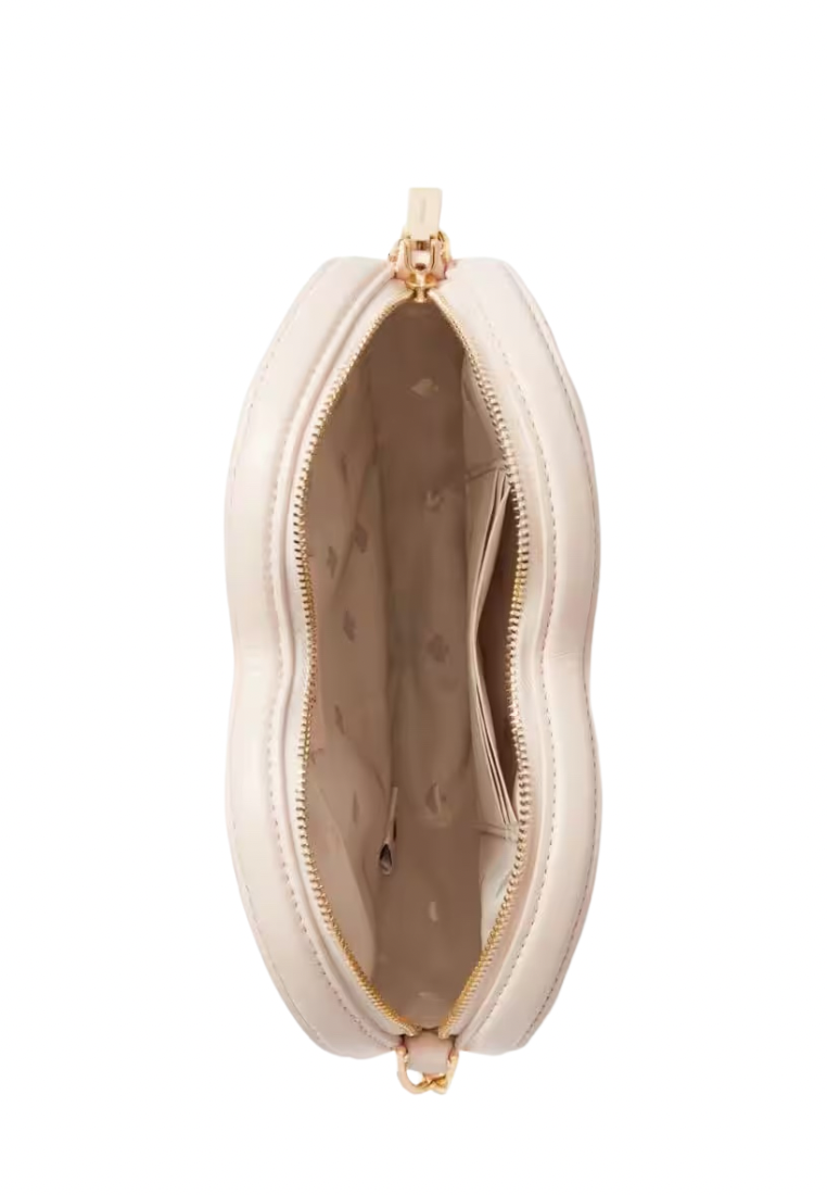 Love Shack Quilted Heart Crossbody Purse Light Rosebud