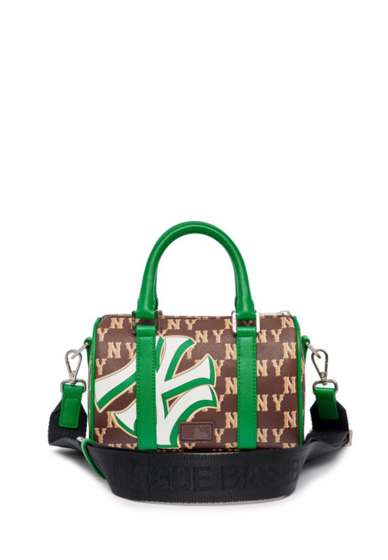 Monotive Coated Canvas S-Boston Bag NEW YORK YANKEES Dark Brown