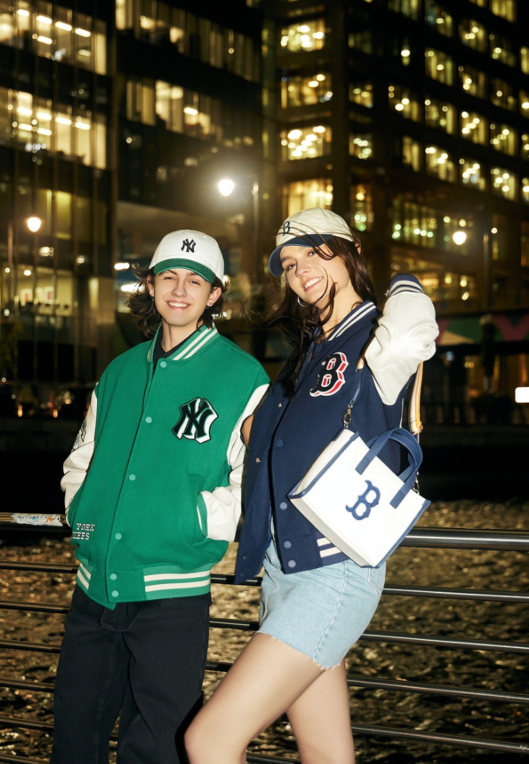 Basic Big Logo Canvas S-Tote Bag Boston Red Sox Cream