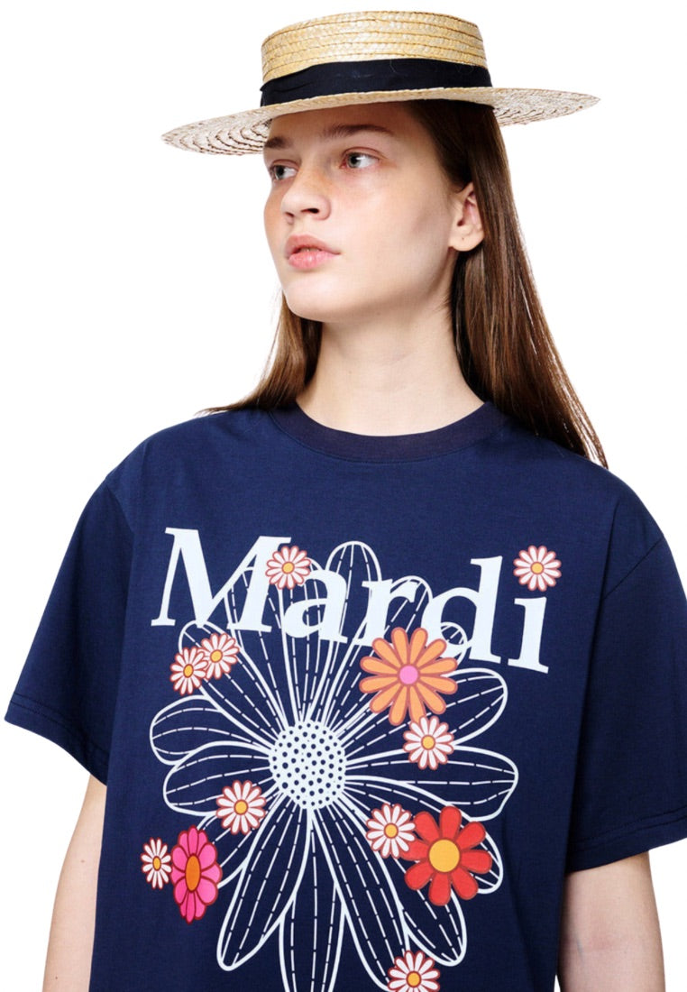 Tshirt FlowerMardi Blossom Navy White