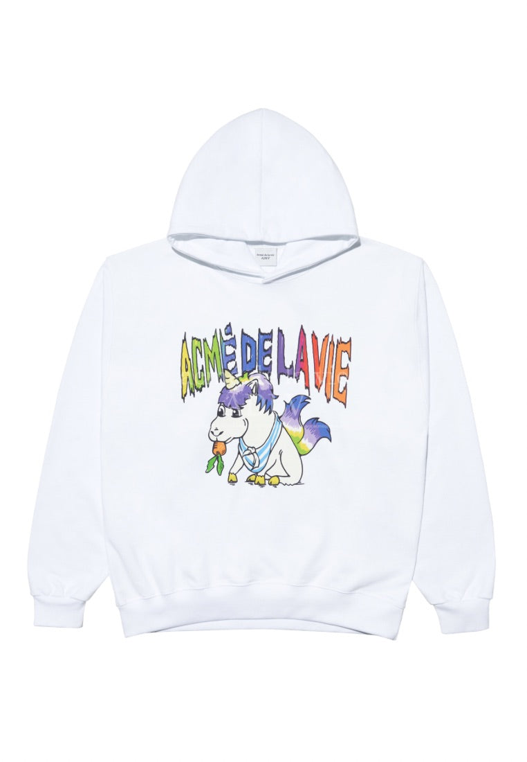 Rainbow Unicorn Hoodie White