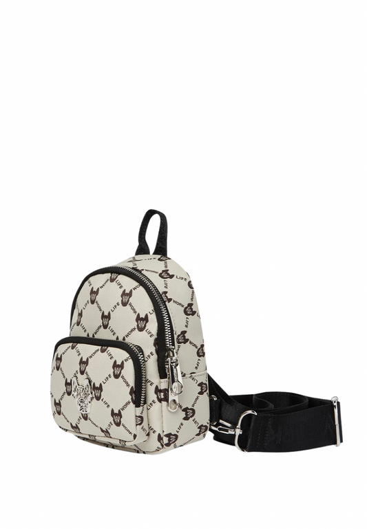Mini Jacquard Monogram 2WAY Bag Beige