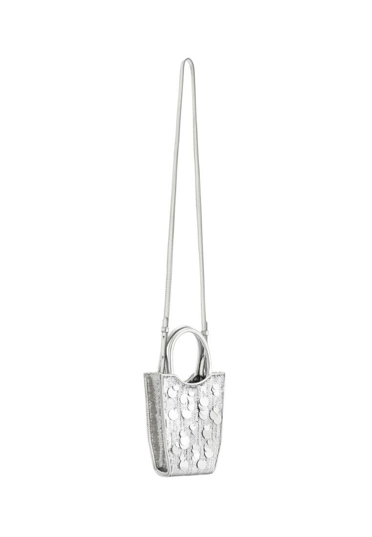 FEI Metallic Sequin Phone Bag - Silver