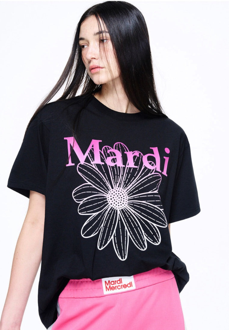Tshirt Flowermardi Gradation Black Pink