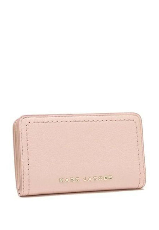 Topstitched Compact Zip Wallet Peach Whip