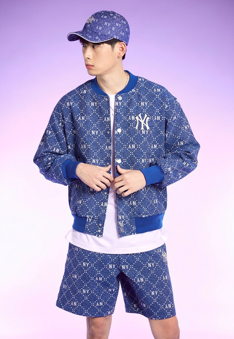 Denim Dia MONOGRAM Structured Ball Cap NEW YORK YANKEES navy