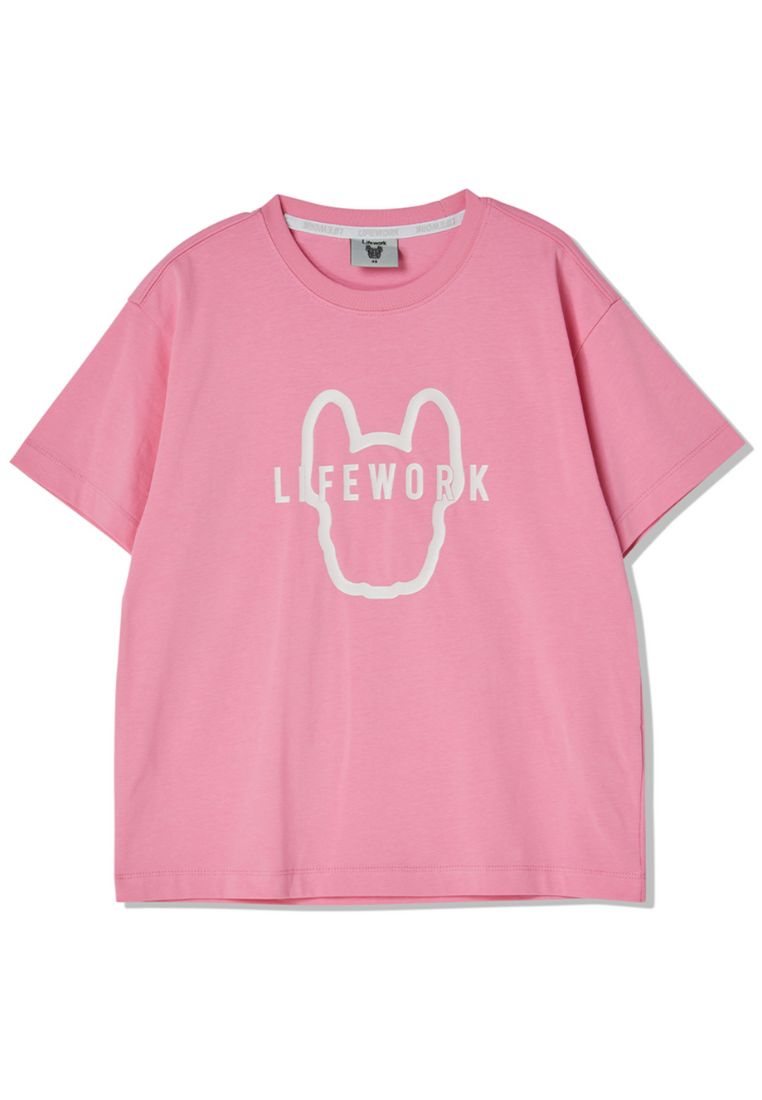Figure Silhouette T-Shirt Pink