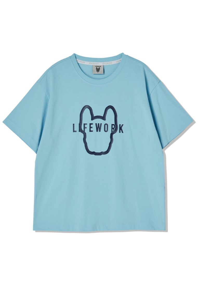 Figure Silhouette T-Shirt Sky Blue