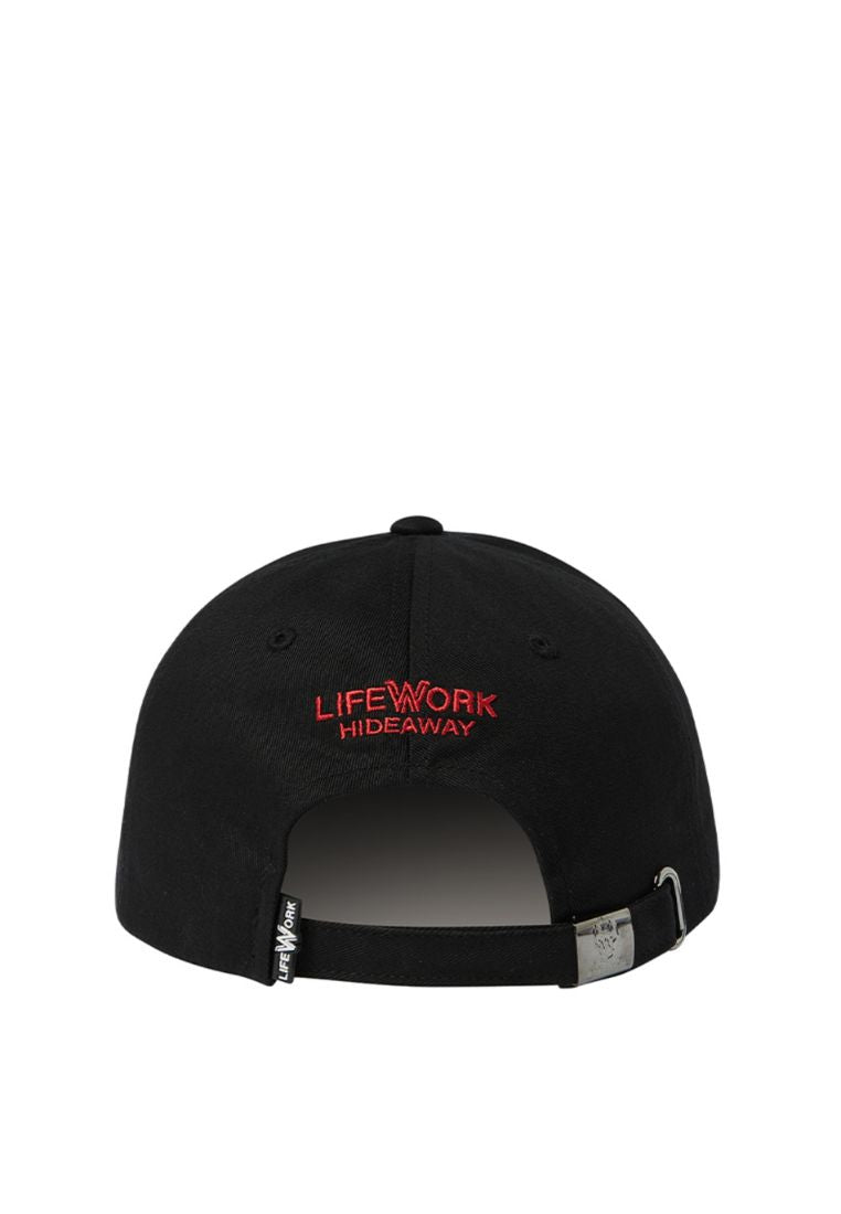 Flame Soft Ball Cap Black
