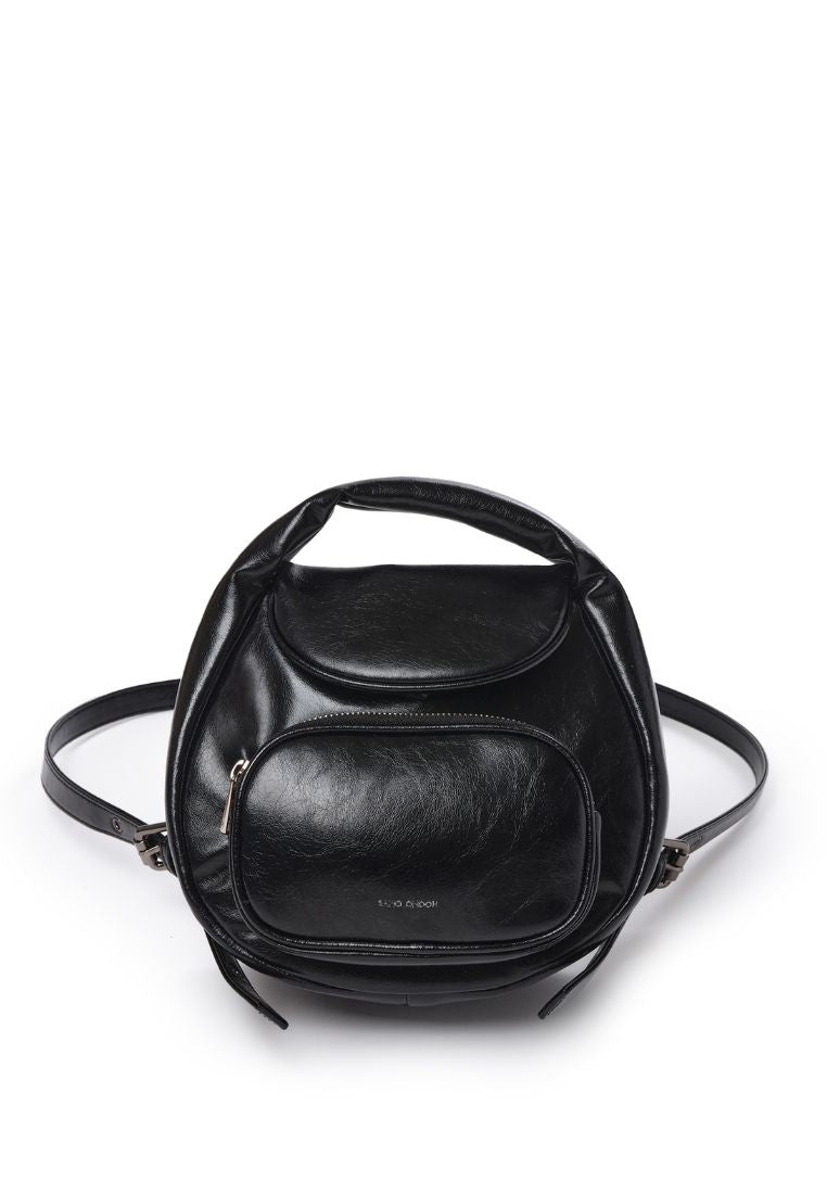 Flap Mug Backpack S Crinkle Black