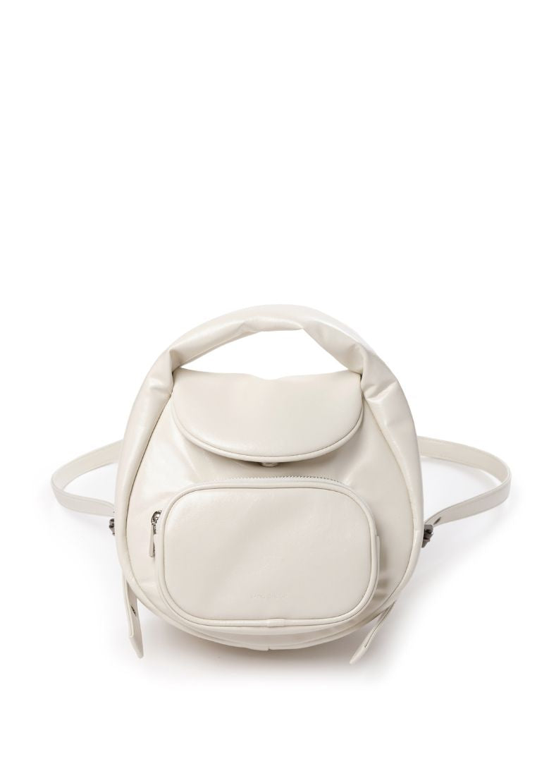 Flap Mug Backpack S Crinkle Cream