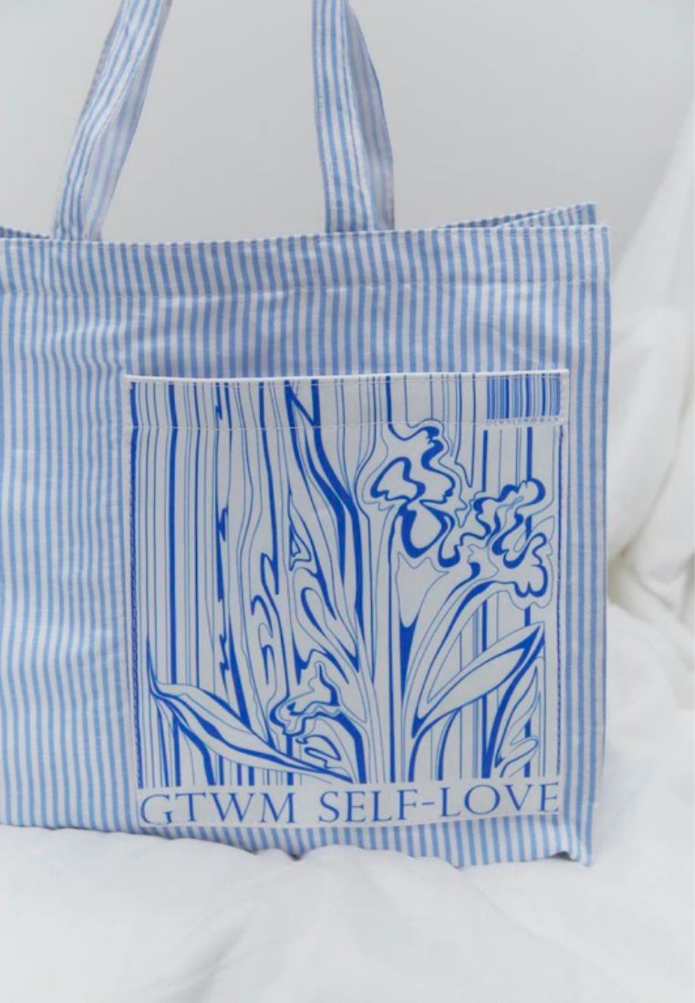 Floral Barcode Box Tote