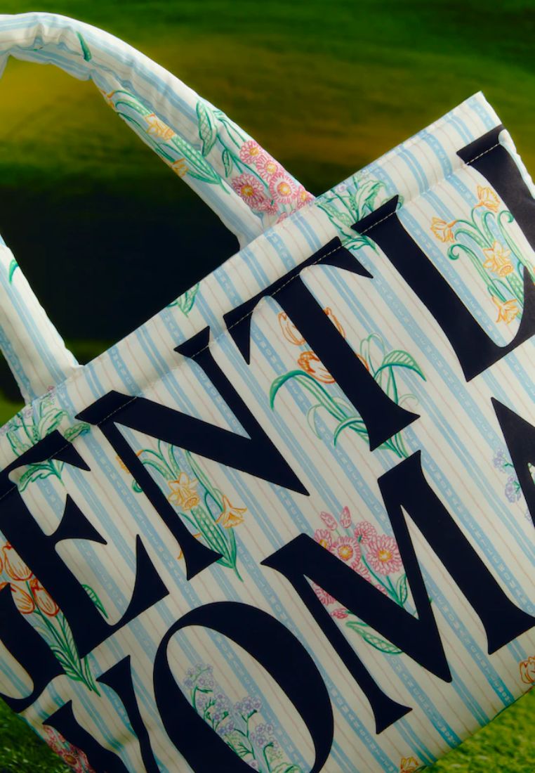 Flourish Flower Field Puffer Tote Bag