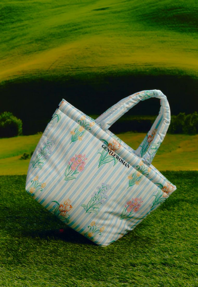 Flourish Flower Field Puffer Tote Bag