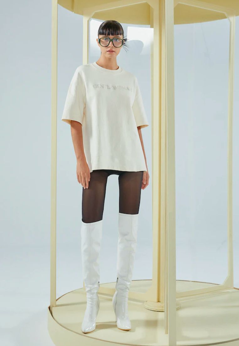 Forget Me Not Oversized T-Shirt Cream