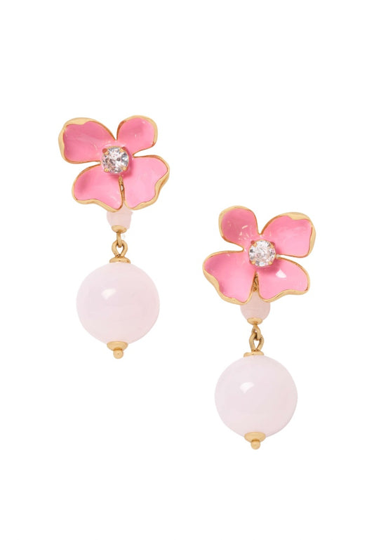 Freshly Picked Drop Earrings Pink Multi