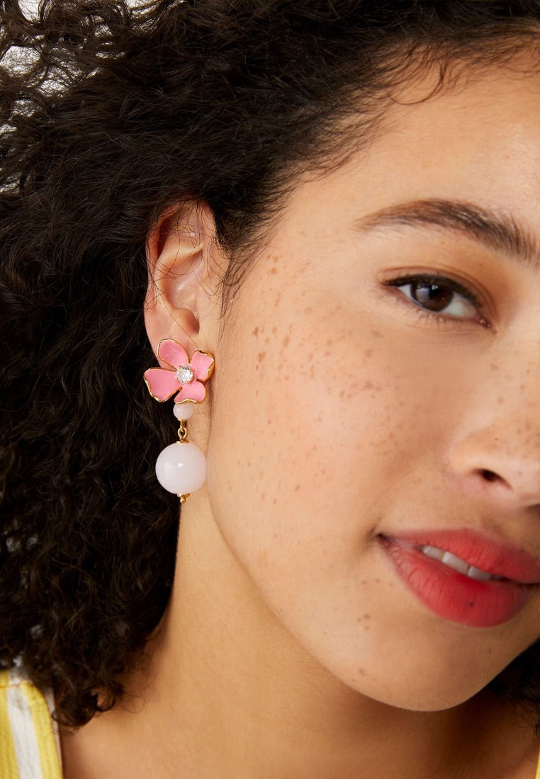 Freshly Picked Drop Earrings Pink Multi