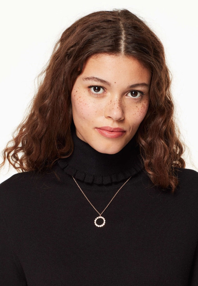 Full Circle Mini Pendant Clear Rose Gold