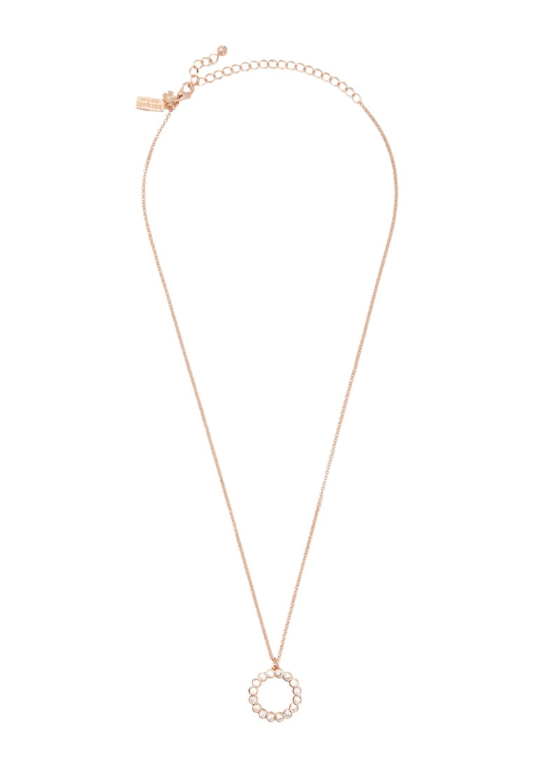 Full Circle Mini Pendant Clear Rose Gold