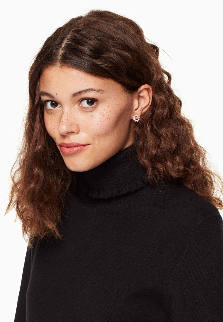 Full Circle Studs Clear Rose Gold