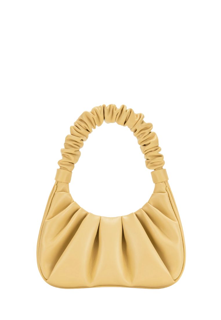 Gabbi Ruched Hobo Handbag - Butter