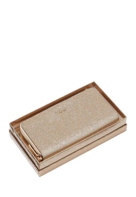 Glimmer Boxed Large Continental Wallet Gold