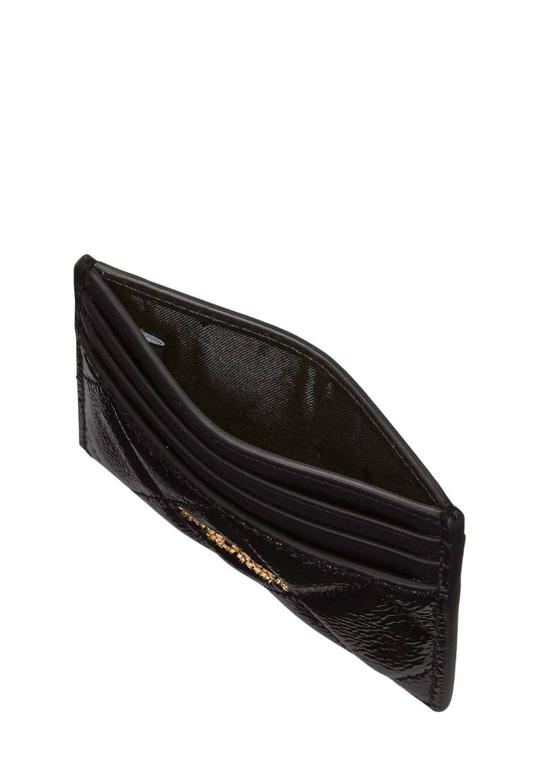 Glimmer Quilted Patent Leather Boxed Crossbody Set Black