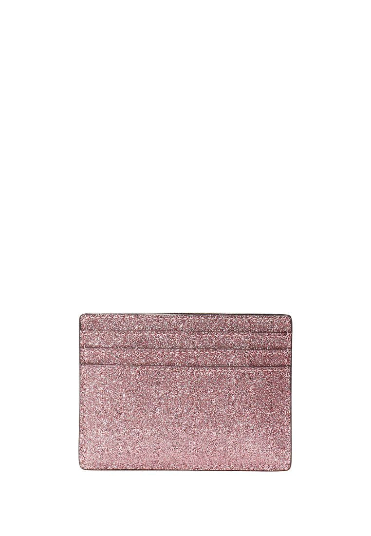 Glimmer Small Slim Card Holder Mitten Pink