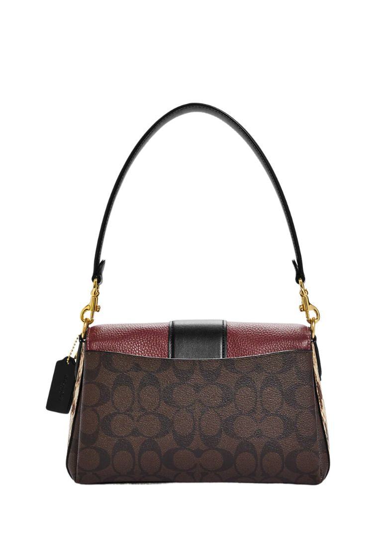 Grace Shoulder Bag In Signature Canvas Brown Black Multi