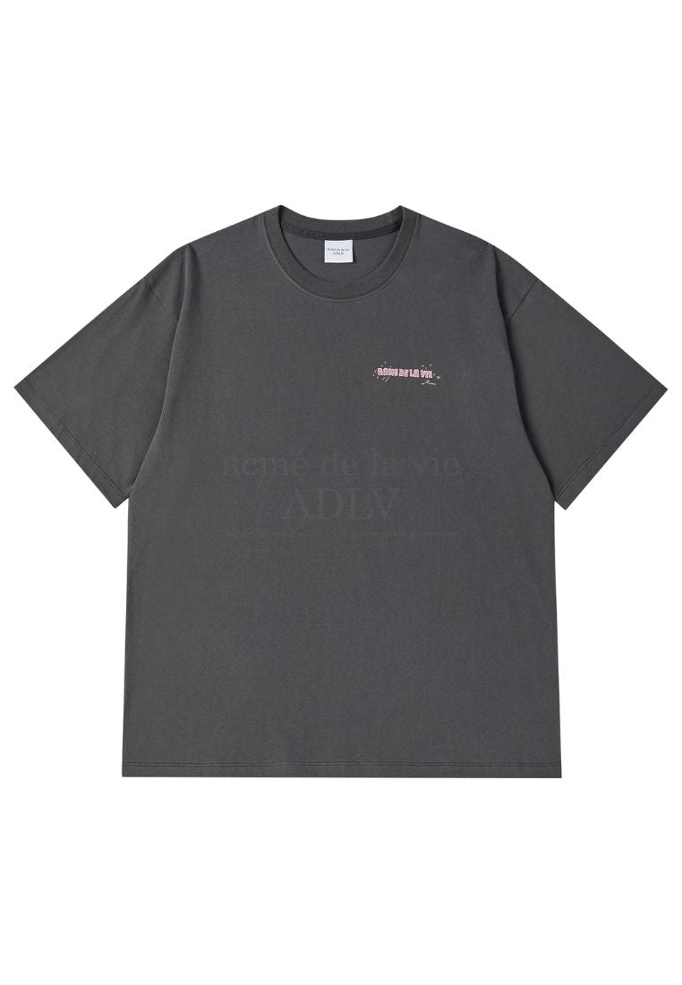 Hand Sketch Bear Short Sleeve T-Shirt Charcoal