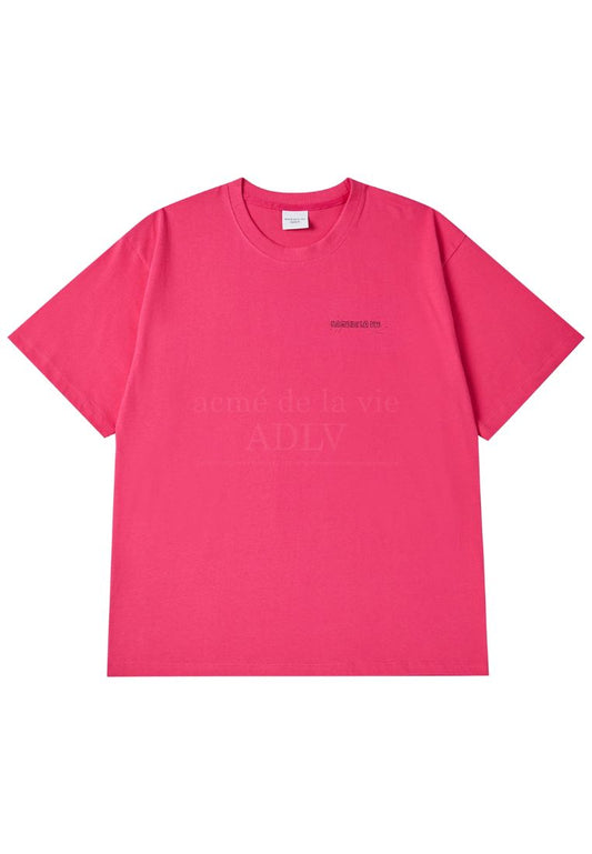 Hand Sketch Bear Short Sleeve T-Shirt Pink