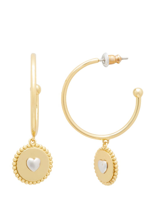 Heartful Hoops Gold Silver
