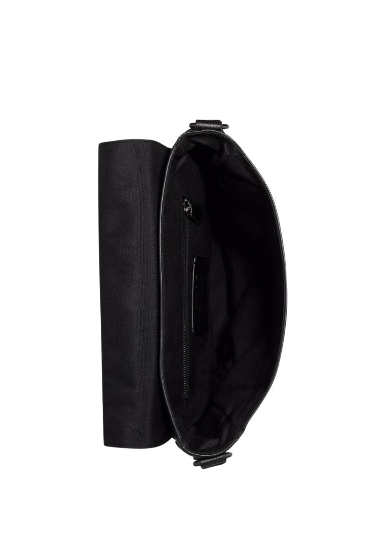 Houston Map Bag Smooth Leather Gunmetal Black
