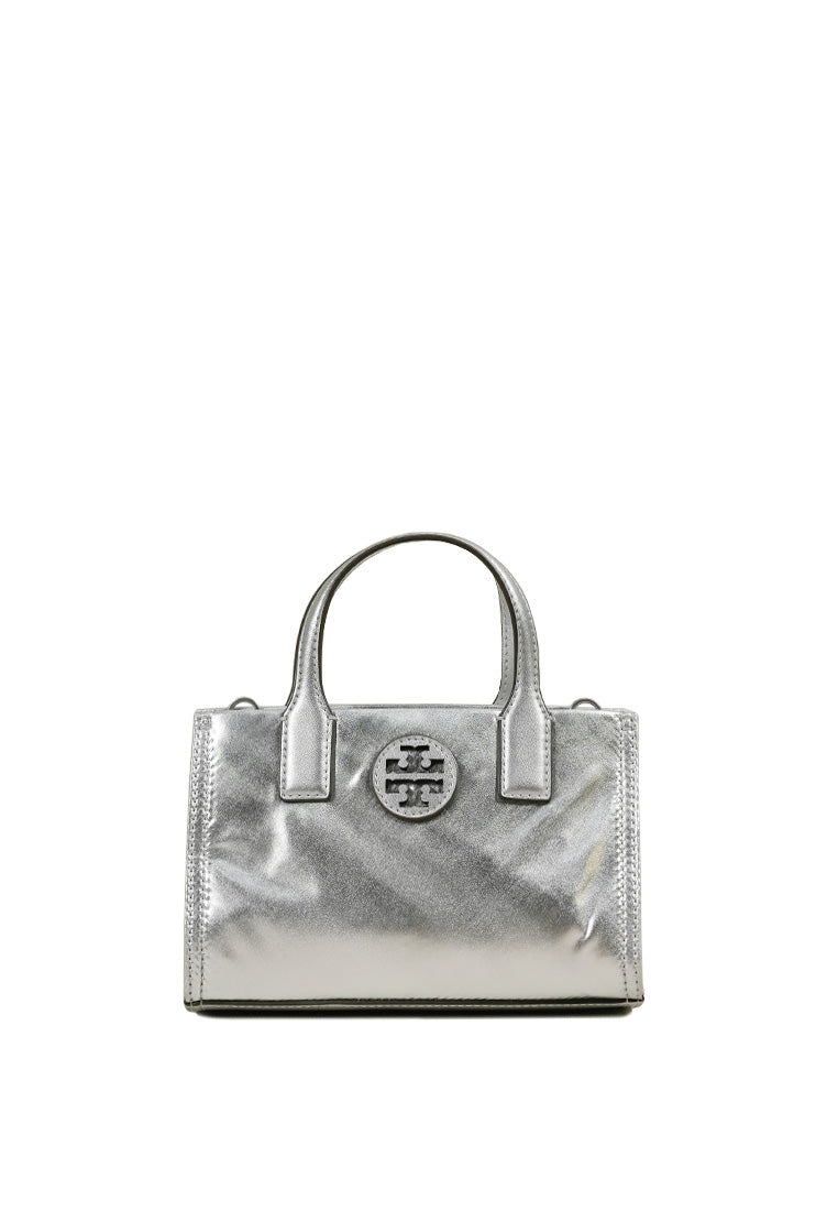 Ella Nylon Metallic Mini Tote Silver