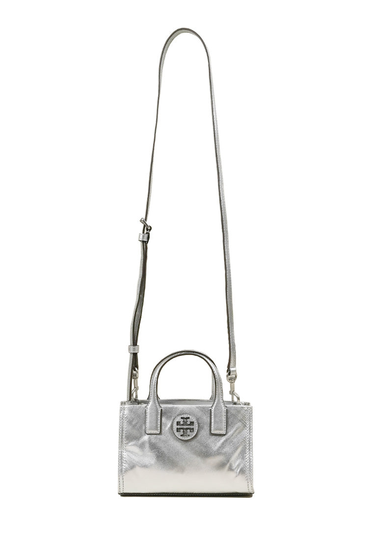 Ella Nylon Metallic Mini Tote Silver