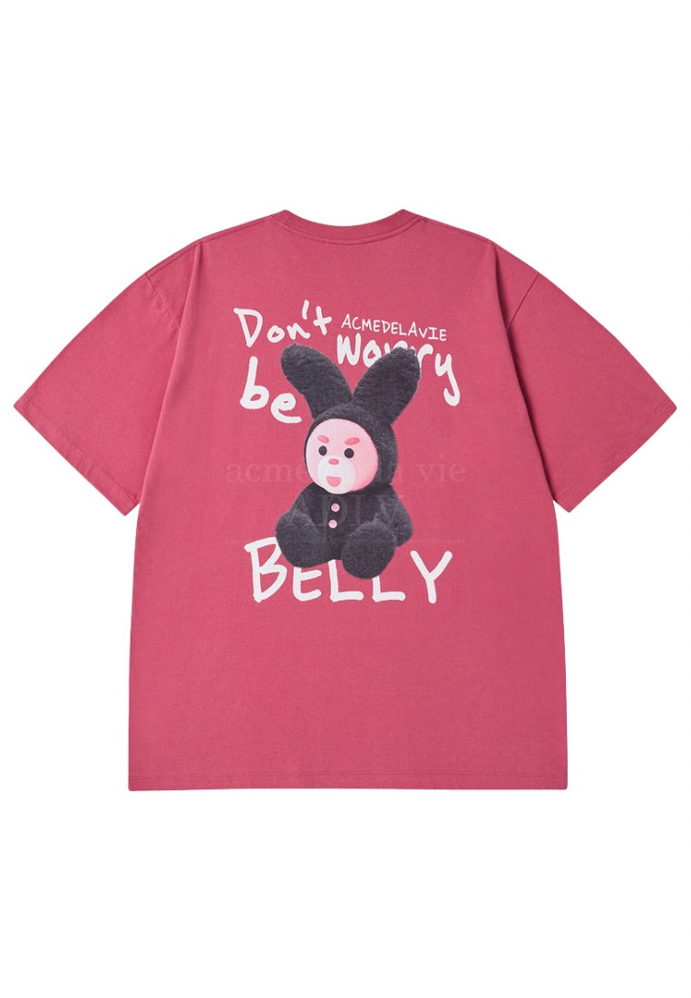 Rabbit Belly Short Sleeve T-Shirt Pink