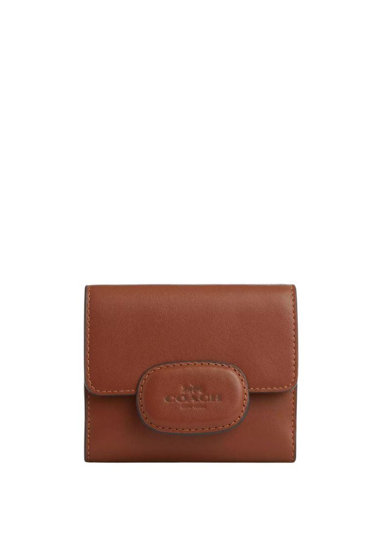 Eliza Small Wallet With Leather Covered Closure Redwood