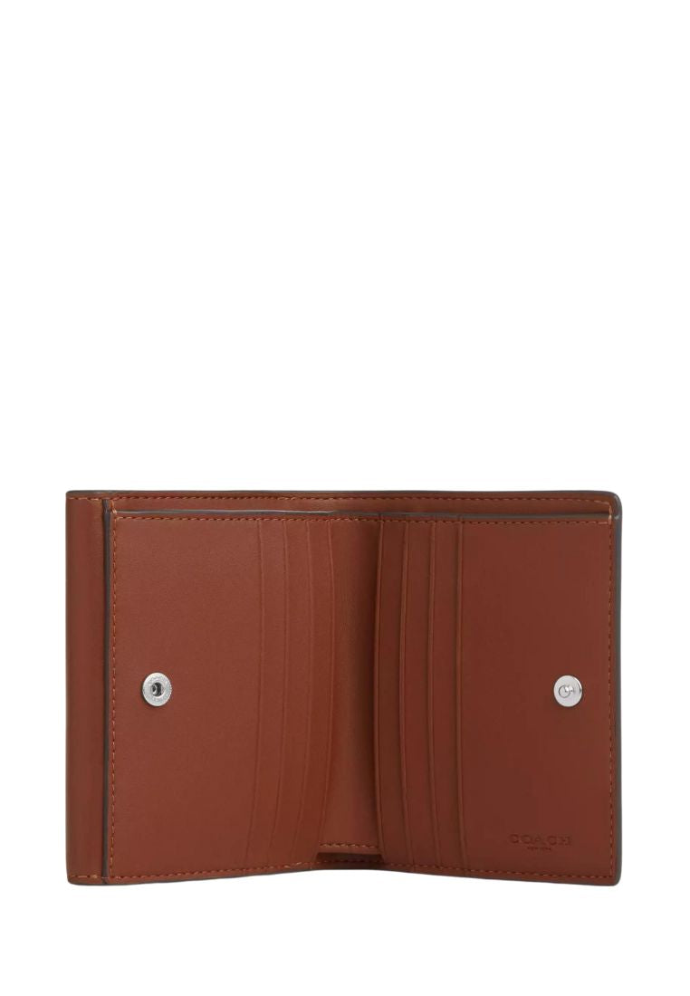 Eliza Small Wallet With Leather Covered Closure Redwood