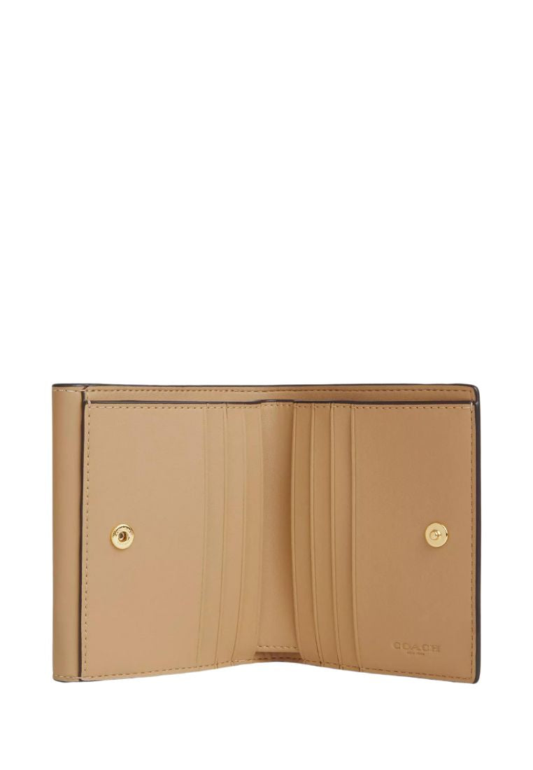 Eliza Small Wallet With Leather Covered Closure Tan